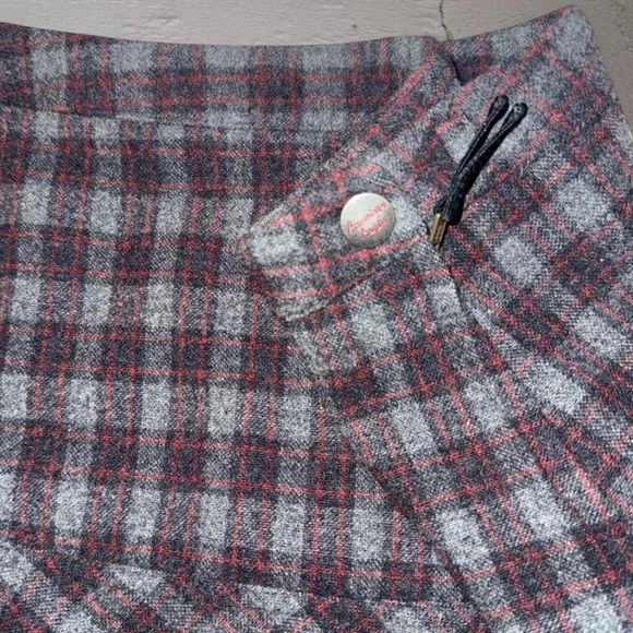 Vintage Y2K Tartan Plaid Wool Blend Pleated Mini Skirt - Picture 3 of 5